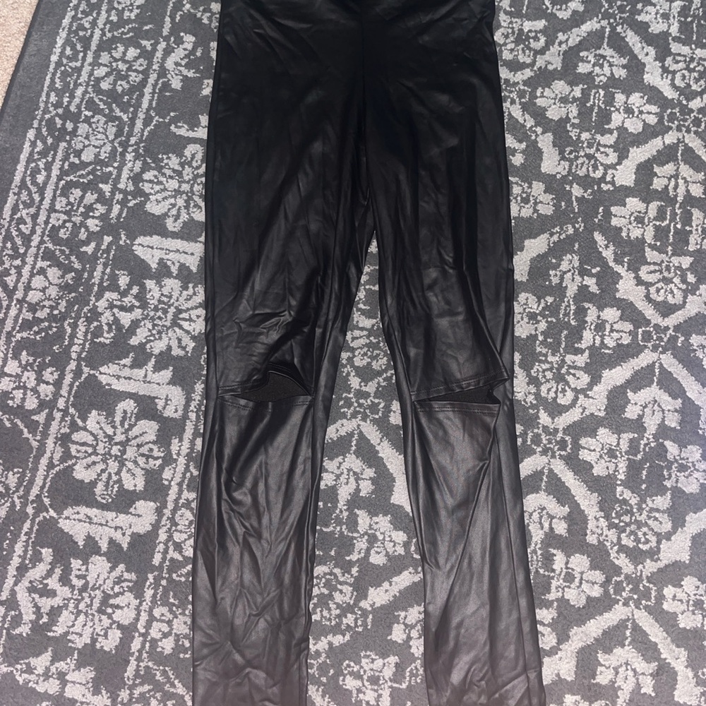 Black Faux Leather Leggings